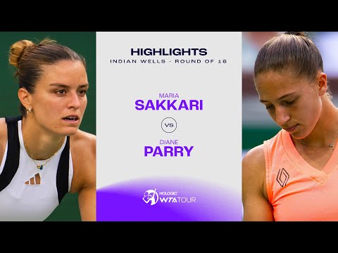 Maria Sakkari vs. Diane Parry | 2024 Indian Wells Round of 16 | WTA Match Highlights