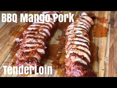 BBQ mango pork tenderloin | Smoked pork tenderloin recipe - UC9YQK394ErVUG8GYozOAsUw