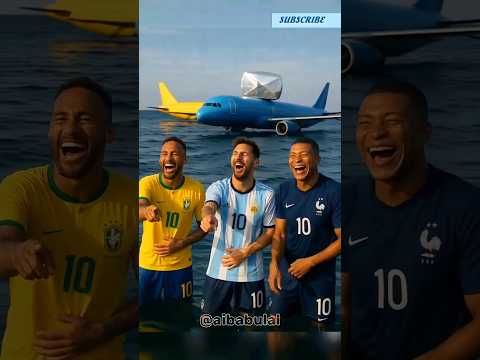 Messi ने उड़ाया Ronaldo का मज़ाक 😂… तभी आया MrBeast 😱🔥 #ai #messi #ronaldo #mrbeast #shorts