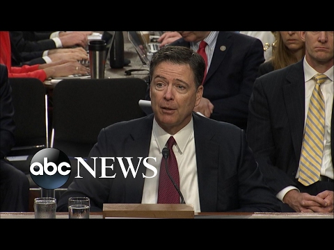 Comey testifies, revealing he took detailed notes about meetings with the president