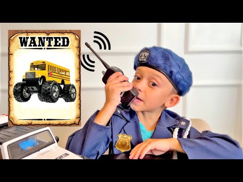 Mark play Police shows and teaches professions toy cars  - A cautionary tale for children