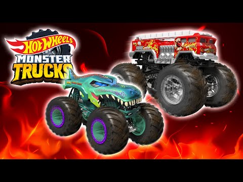 @Hot Wheels | Monster Trucks Road to Camp Crush | Mega Wrex vs. 5 Alarm
