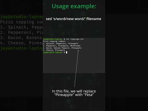 Linux Commands in 60 Seconds - The sed Command