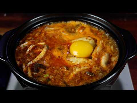 물 많이 넣지마세요. 실패없는 초간단 순두부찌개 뚝딱10분 (맛보장!)