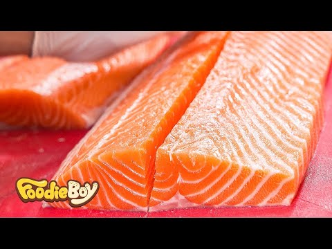 Amazing Skills!! Salmon Cutting & Sashimi
