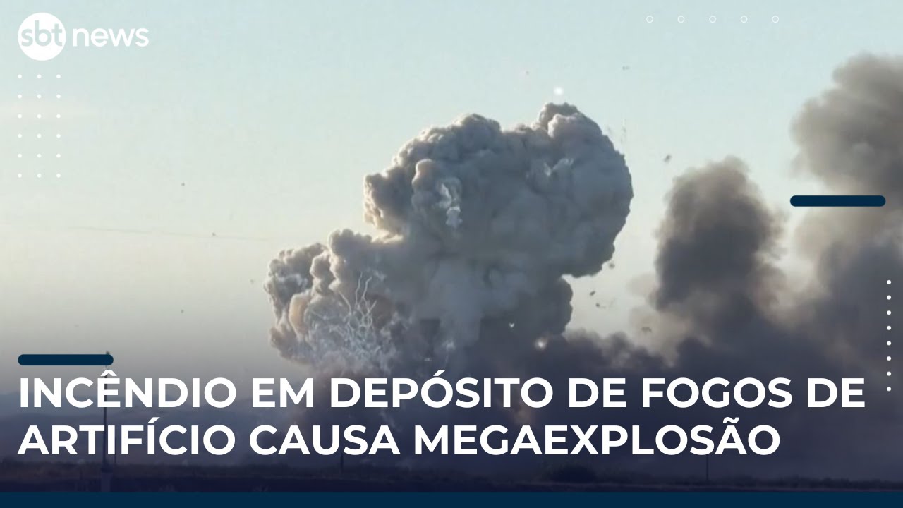 Vídeo Depósito de fogos de artifício pega fogo e explode nos Estados Unidos