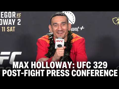 MAX HOLLOWAY: UFC 329 POST-FIGHT PRESS CONFERENCE | McGREGOR AFTERMATH 👀🔥