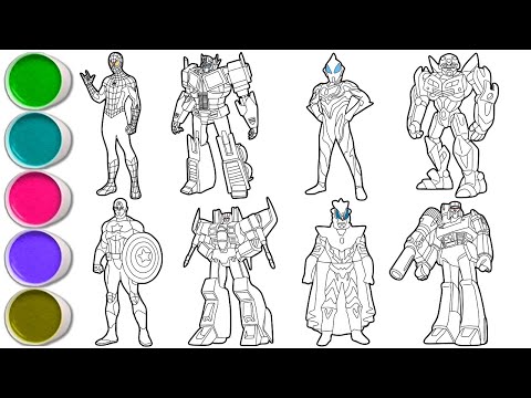 Draw Superheroes, Transformers in Minutes - Spider-Man, Optimus Prime, Ultraman, Bumblebee & others