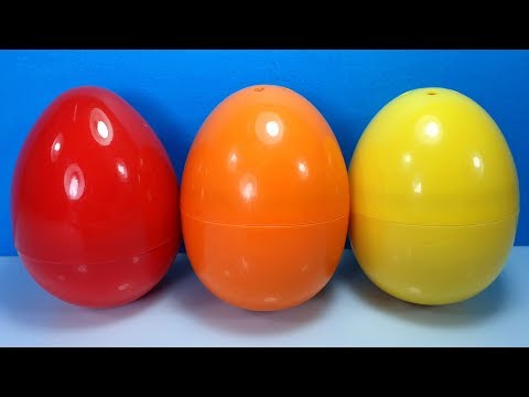 3 surprise eggs unboxing