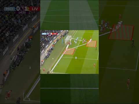 Corner kick combination from Liverpool against Man City