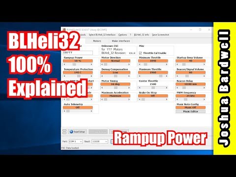 BLHeli32 100% Explained - Part 5 - Rampup Power - UCX3eufnI7A2I7IkKHZn8KSQ