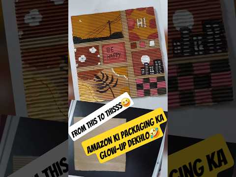 Who knew an Amazon paper bag could turn into art?🎨♻️#ArtFromWaste #CreativeGlowUp#AmazonPackagingArt