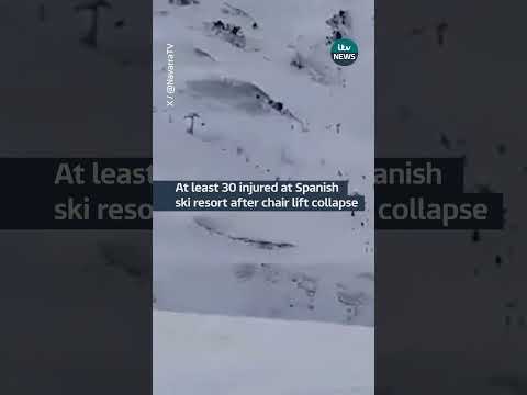 At least 30 injured at Spanish ski resort after chair lift collapse #itvnews