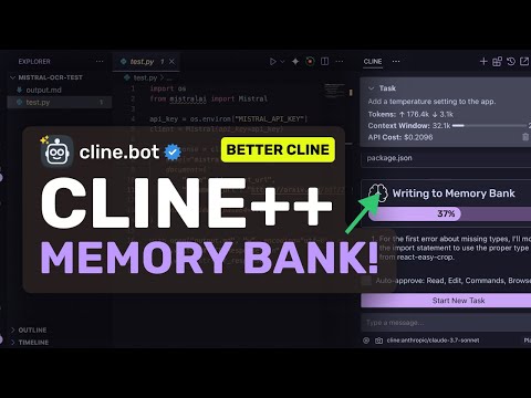 Memory Bank + Cline, RooCode, Windsurf & Cursor: Make your AI Coder 10X Productive and Cheaper!