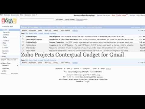 Zoho Projects Contextual Gadget for Gmail - UCw_JTULhXlQClpK1g072jtw