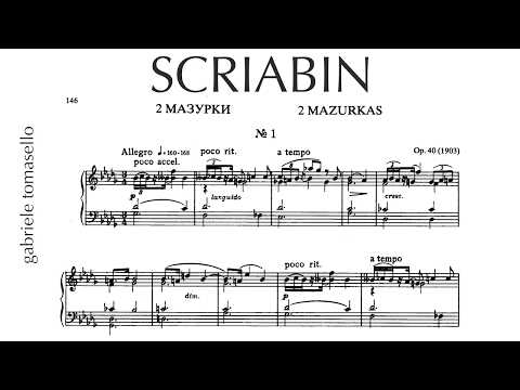 Scriabin 2 Mazurkas Op  40   Gabriele Tomasello | w score