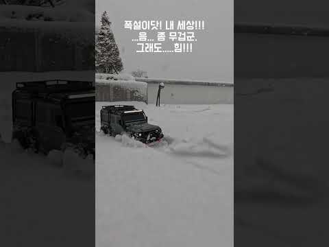 Traxxas TRX-4 Defender110 - fighting with heavy snow!