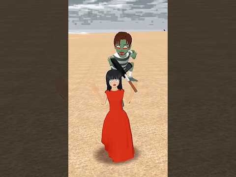 yuta menjadi zombie 🤯 🥵 🥶 and MiO scared from yuta 🔥🔥🔥#sakura #zombie #horror