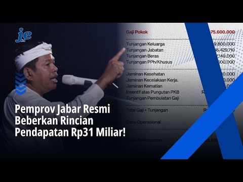 Pemprov Jabar dan Gubernur Resmi Beberkan Rincian Pendapatan Rp31 Miliar per Tahun