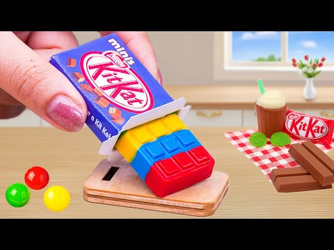 Delicious Rainbow KitKat Cake | How To Yummy Mini Rainbow Cake Dessert With KitKat Chocolate