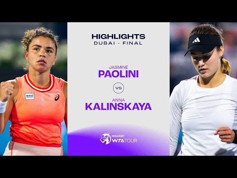 Anna Kalinskaya vs. Jasmine Paolini | 2024 Dubai Final | WTA Match Highlights