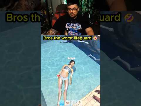 Worst lifeguard ever!🤣 - water park simulator #funnyshorts #funny #lmao #caseoh #waterparksimulator