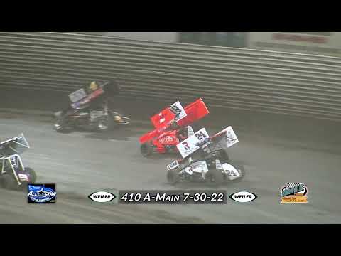 Knoxville Raceway 410 Highlights / July 30, 2022 - dirt track racing video image