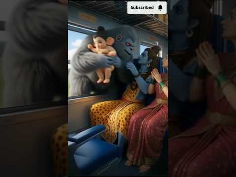 गोरिल्ला ने उठाया ट्रेन से भगवान गणेश को माता पार्वती और भगवान शिव देखकर रह गए हैरान 😱🙏#viralshorts