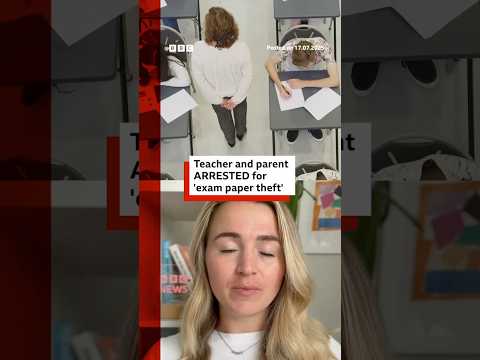 A South Korea teacher and a student's mother are arrested for trying to steal exam papers. #BBCNews