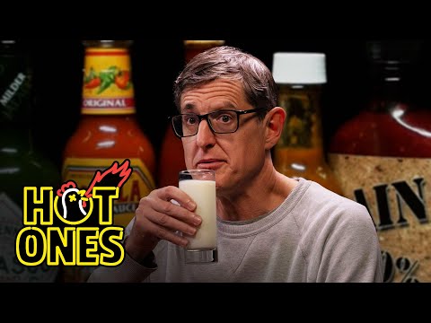 Louis Theroux Attacks the Shark While Eating Spicy Wings | Hot Ones