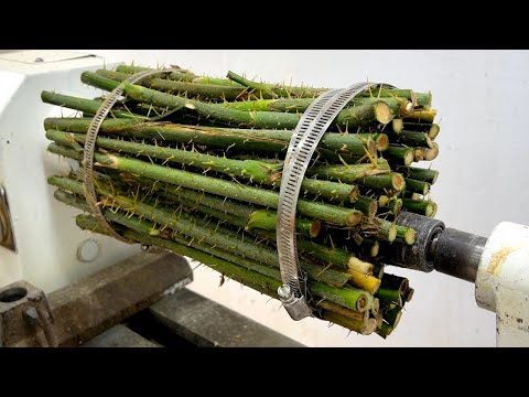 A Crazy Idea To Create A Great Masterpiece Made On  Wood Lathe By Young Man!Few People Dare To Do It