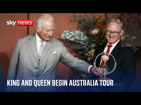 King Charles jokes about the 'sands of time' on Australia trip