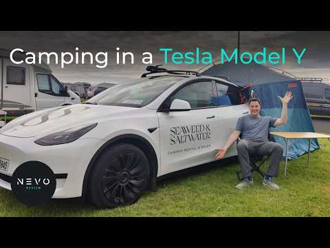 Camping in a Tesla Model Y in Ireland