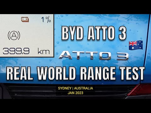 BYD ATTO 3 ELECTRIC CAR REAL WORLD RANGE TEST Australia | January 2023