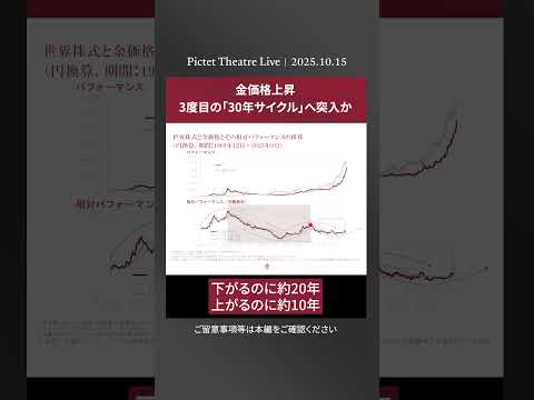 2025.10.15 金価格上昇 3度目の「30年サイクル」へ突入か<萩野琢英>|Pictet Theatre LIVEショート