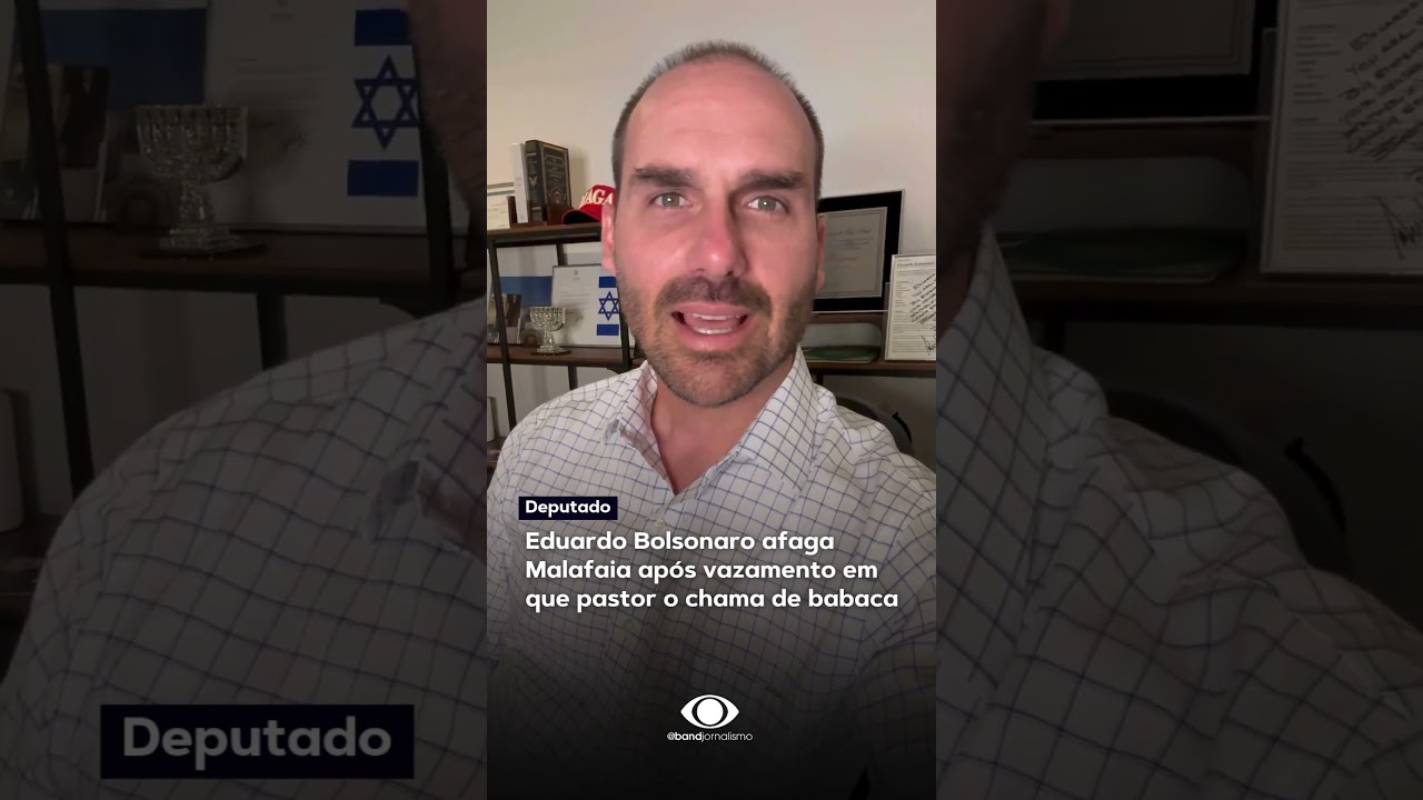 Eduardo Bolsonaro afaga Malafaia após vazamento em que pastor o chama de babaca