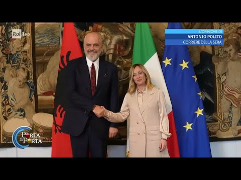 Albania, Alta Corte sospende ratifica accordo con l'Italia sui migranti - Porta a porta 14/12/2023