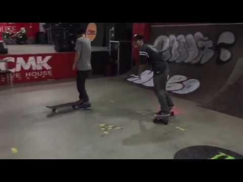 Our SK-E1 hub motor electric skateboard impressed professional skaters!
