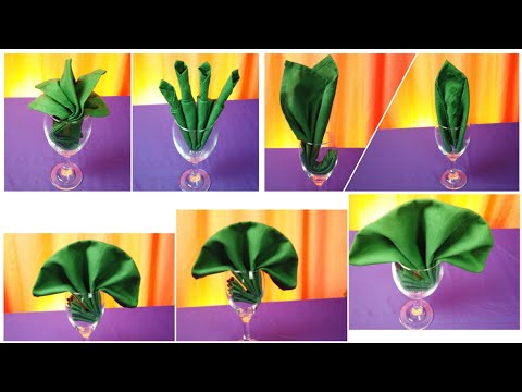 5 DESIGN IN THE GLASS NAPKIN FODLING