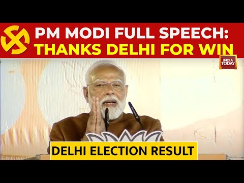 BJP Sweeps Delhi Elections LIVE | PM Modi's Victory Speech | BJP's Biggest Win In Delhi