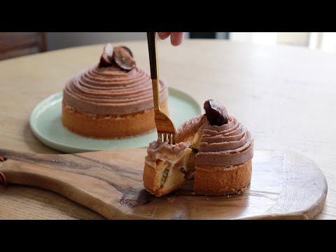 秋の味覚！モンブランタルトの作り方✴︎How to make Tart aux Mont Blanc✴︎ベルギーより