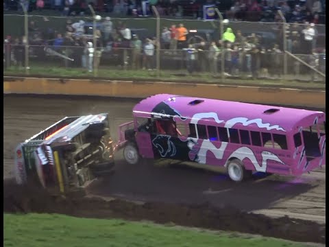 Bus Race Highlights - Cedar Lake Speedway 05/13/2023 - dirt track racing video image