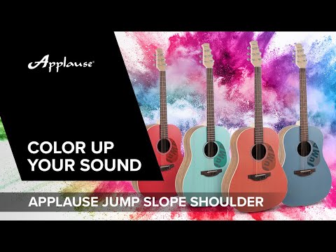 Features 🇬🇧 APPLAUSE JUMP Slope Shoulder Dreadnought – Color Up Your Sound! 🔶 🔵 🟥 🟢