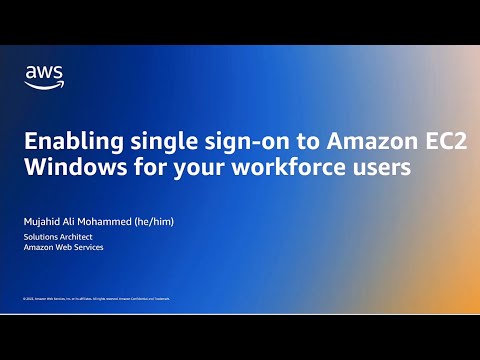 Enabling single sign-on to Amazon EC2 Windows for your workforce users | Amazon Web Services
