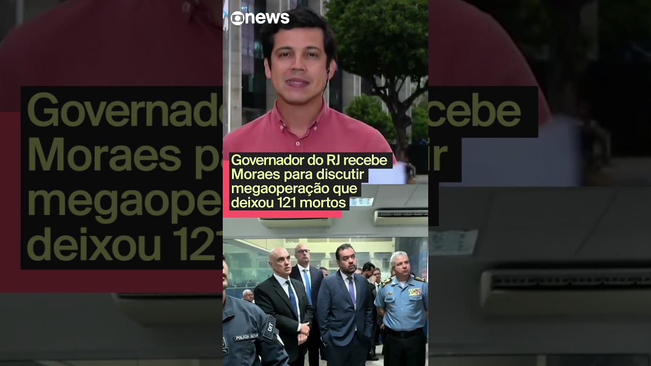 Governador do RJ recebe Moraes para discutir megaoperação que deixou 121 mortos  TV Online Governador do RJ recebe Moraes para discutir megaoperação que deixou 121 mortos