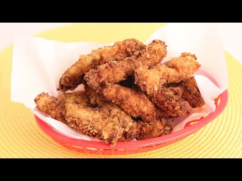 Saltine Crusted Chicken Fingers Recipe - Laura Vitale - Laura in the Kitchen Episode 869 - UCNbngWUqL2eqRw12yAwcICg