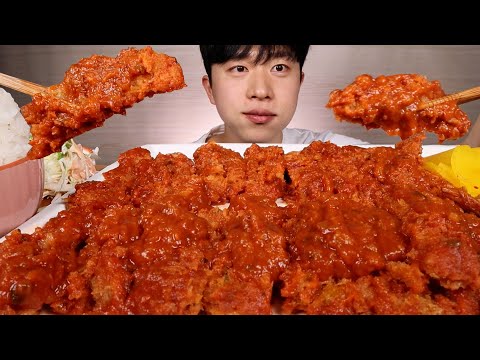 녹진하게 눅눅한 경양식 왕돈까스... 흰 쌀밥이랑 소스 더 부어서 먹방 !!! ASMR MUKBANG  Pork Cutlet RICE EATING SHOW