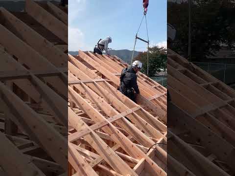 岩手県北上市で高気密高断熱の注文住宅を一日フレーミング(一日上棟)#岩手の家づくり#岩手の注文住宅v#岩手の工務店