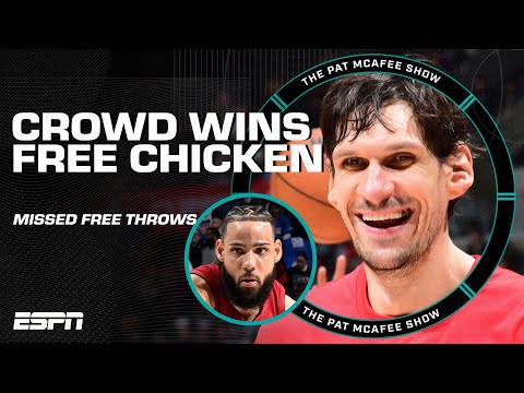 Boban Marjanovic & Caleb Martin win the crowds FREE CHICKEN after missed FTs 🤣 | The Pat McAfee Show