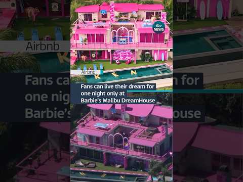 You could stay at Barbie’s Malibu DreamHouse #itvnews #news #barbie #malibu #airbnb